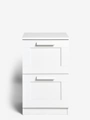 White Flynn 2 Drawer Bedside Table - Image 7 of 10