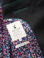 Joules Charcoal Grey Wool Slim Fit Suit: Jacket - Image 10 of 12
