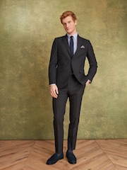 Joules Charcoal Grey Wool Slim Fit Suit: Jacket - Image 2 of 12