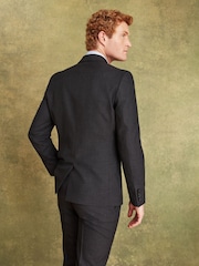 Joules Charcoal Grey Wool Slim Fit Suit: Jacket - Image 3 of 12
