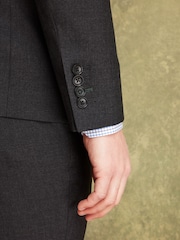 Joules Charcoal Grey Wool Slim Fit Suit: Jacket - Image 5 of 12
