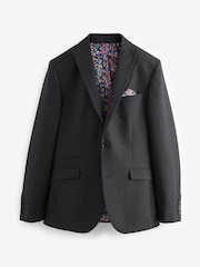 Joules Charcoal Grey Wool Slim Fit Suit: Jacket - Image 8 of 12