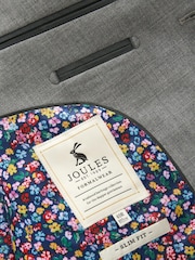 Joules Light Grey Wool Slim Fit Suit: Jacket - Image 10 of 11
