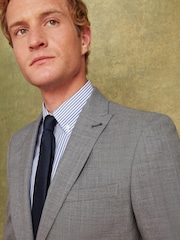 Joules Light Grey Wool Slim Fit Suit: Jacket - Image 3 of 11