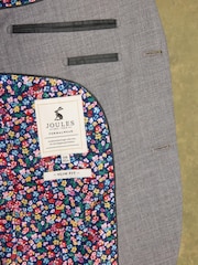 Joules Light Grey Wool Slim Fit Suit: Jacket - Image 6 of 11