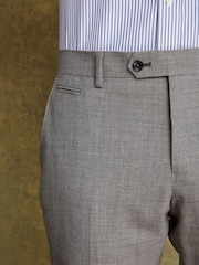 Joules Light Grey Wool Slim Fit Suit: Trousers - Image 3 of 8