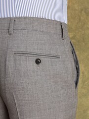 Joules Light Grey Wool Slim Fit Suit: Trousers - Image 4 of 8