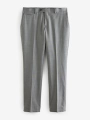 Joules Light Grey Wool Slim Fit Suit: Trousers - Image 5 of 8