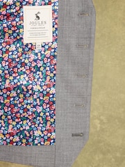 Joules Light Grey Wool Slim Fit Suit Waistcoat - Image 6 of 10