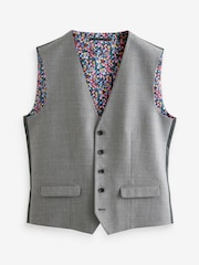 Joules Light Grey Wool Slim Fit Suit Waistcoat - Image 7 of 10
