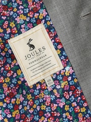 Joules Light Grey Wool Slim Fit Suit Waistcoat - Image 9 of 10