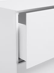 White Sloane Glass 3 Drawer Collection Luxe Chest of Drawers - Image 10 of 10