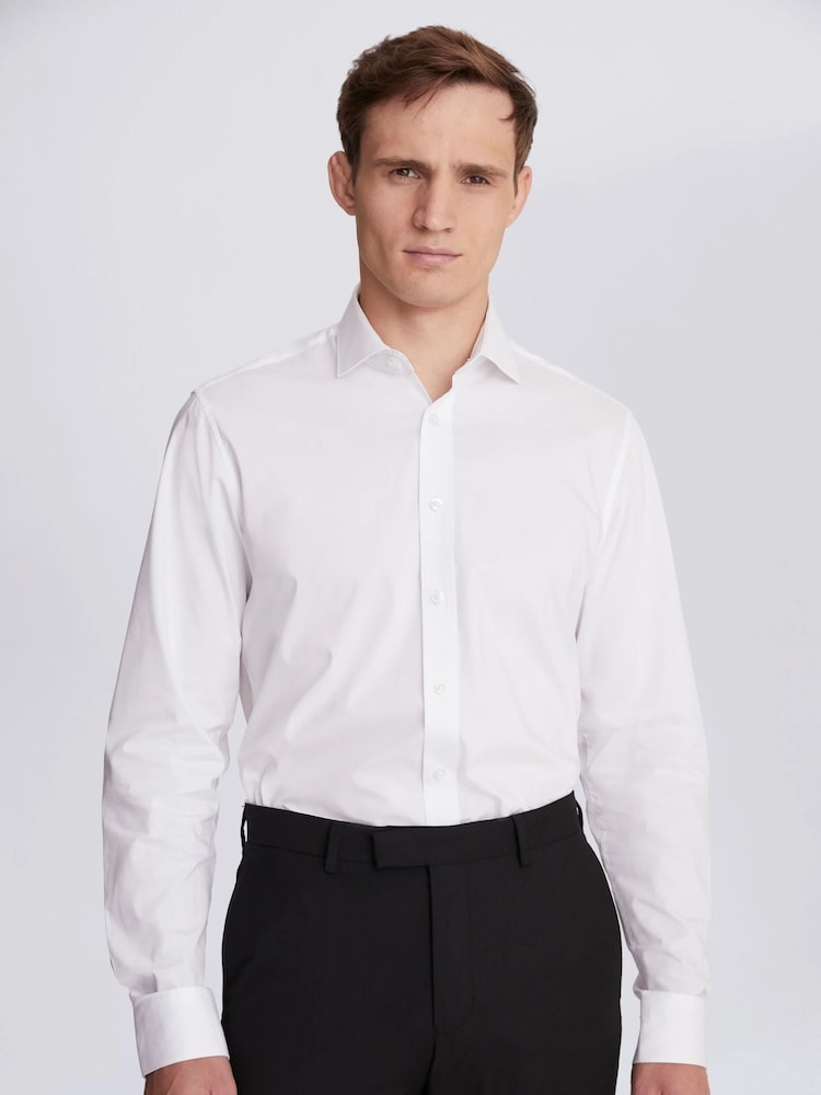 MOSS White Tailored Stretch Shirt - Image 1 of 5