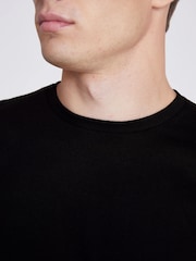 Чорний - MOSS круглий виріз 100% Cotton футболки - Image 3 of 4