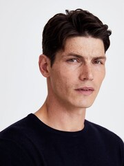 MOSS Navy Blue Merino Wool Blend Crew Neck Jumper - Image 4 of 6