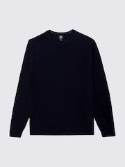 MOSS Navy Blue Merino Wool Blend Crew Neck Jumper - Image 5 of 6
