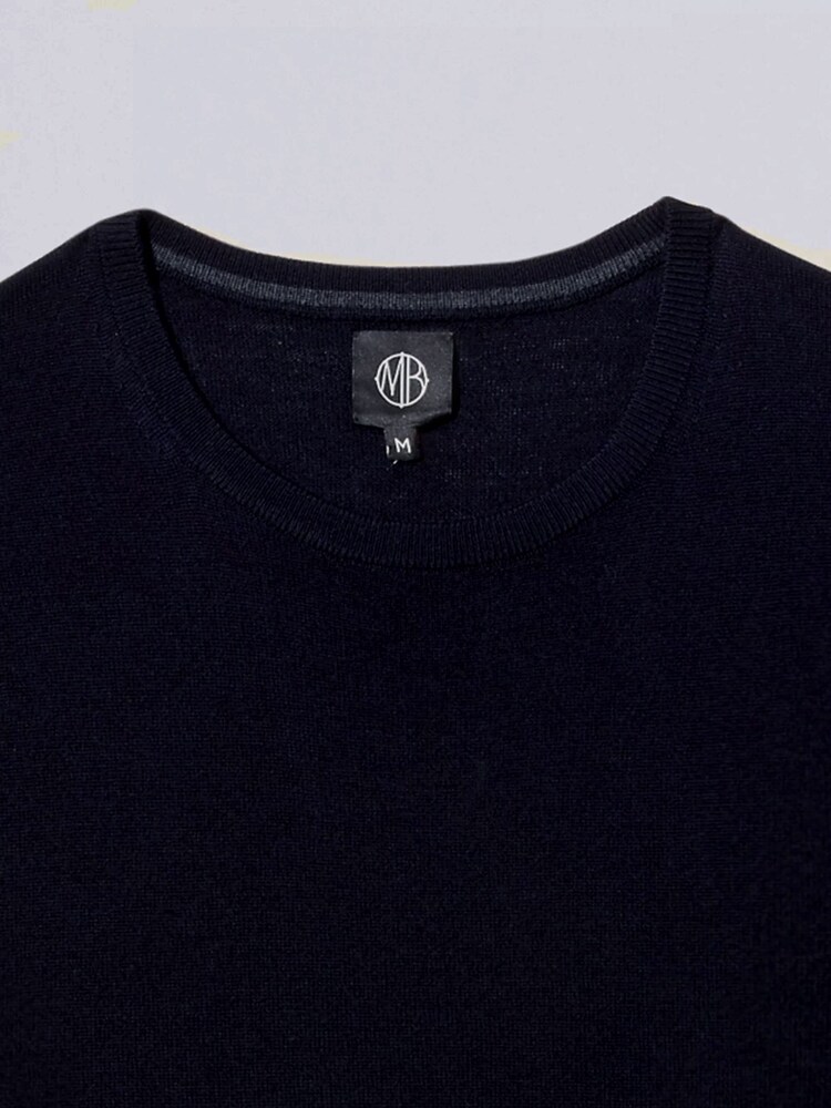 MOSS Navy Blue Merino Wool Blend Crew Neck Jumper - Image 6 of 6