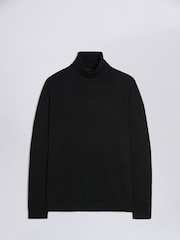MOSS Black Merino Blend Roll Neck Jumper - Image 4 of 6