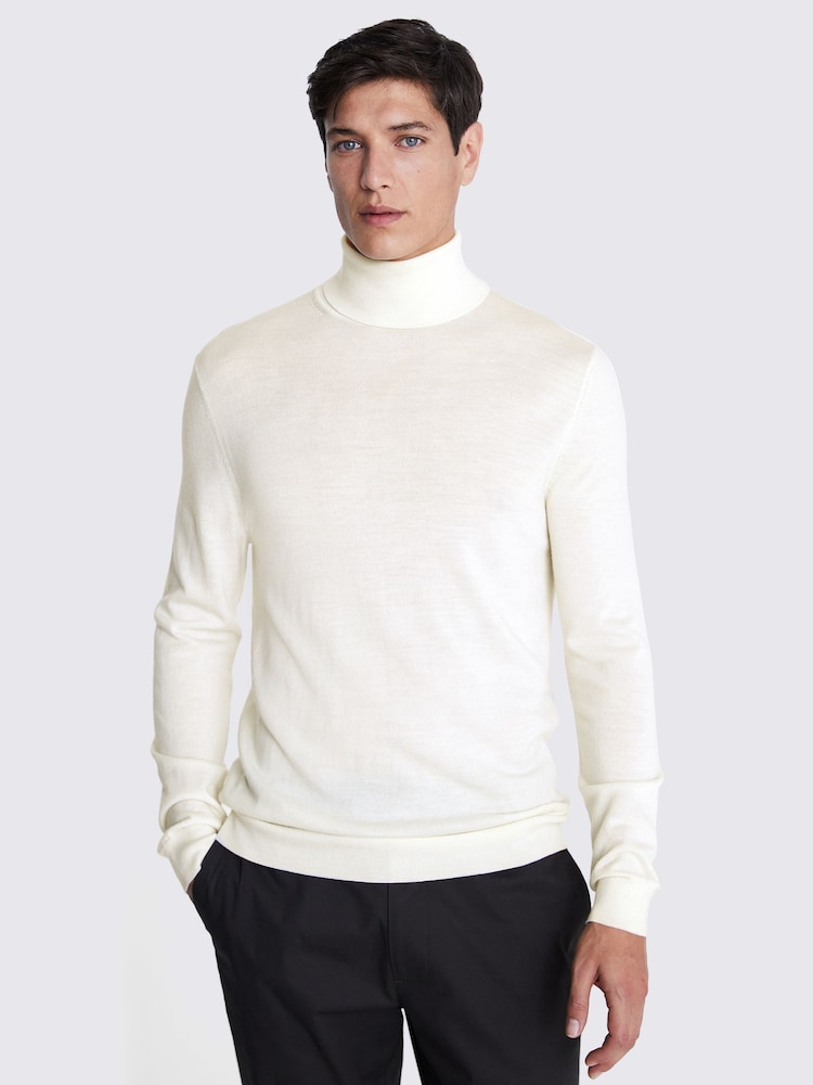 Weiß - MOSS – Rollkragenpullover aus Merinomischung - Bild 1 von 6 Weiß - MOSS – Rollkragenpullover aus Merinomischung - Bild 1 von 6
