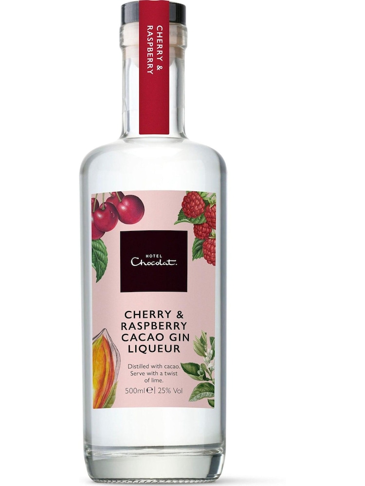 Hotel Chocolat Raspberry & Cherry Cacao Gin Liqueur - Image 1 of 3