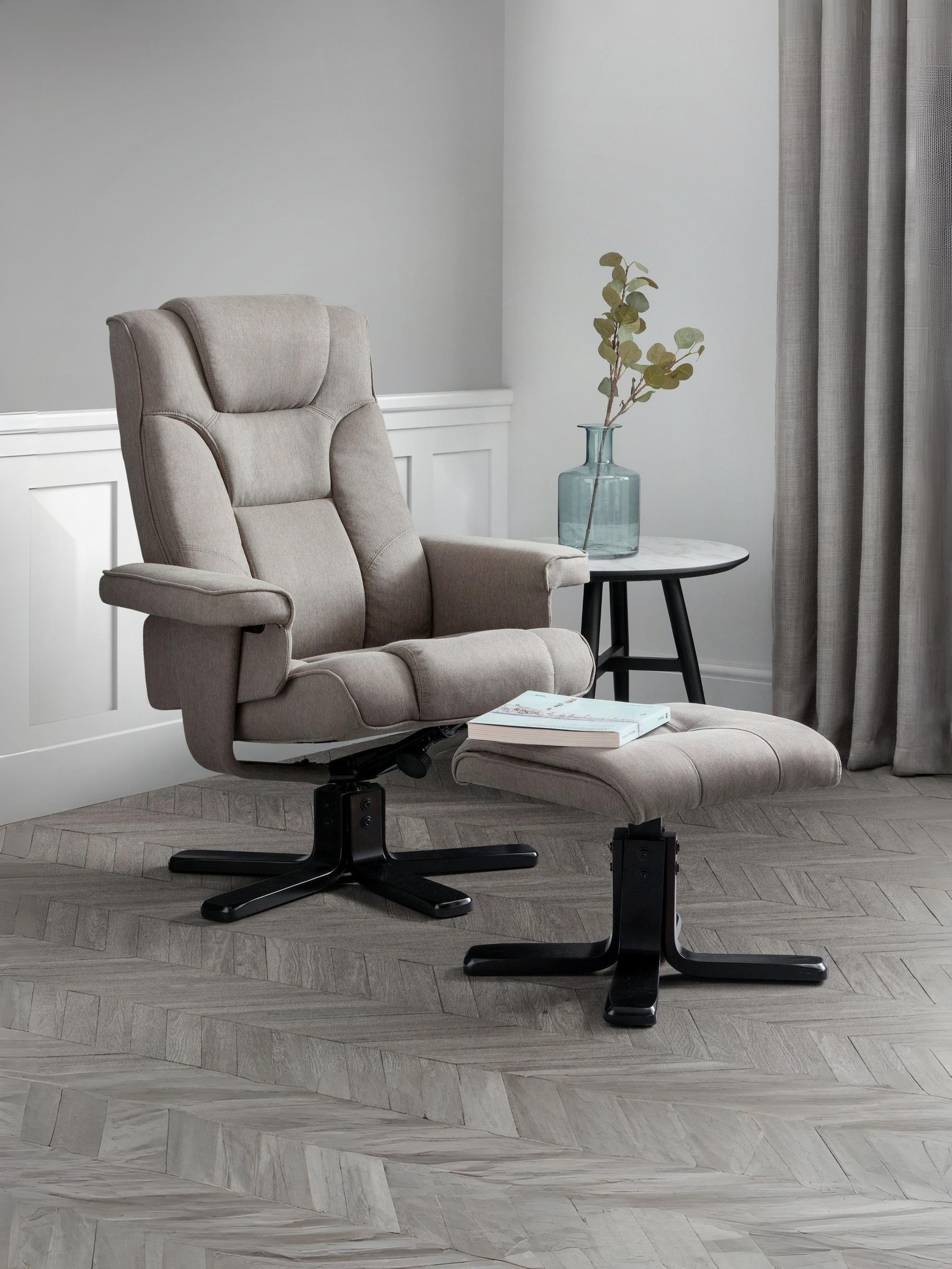 Julian Bowen Malmo Recliner And Stool - Grey - Image 6