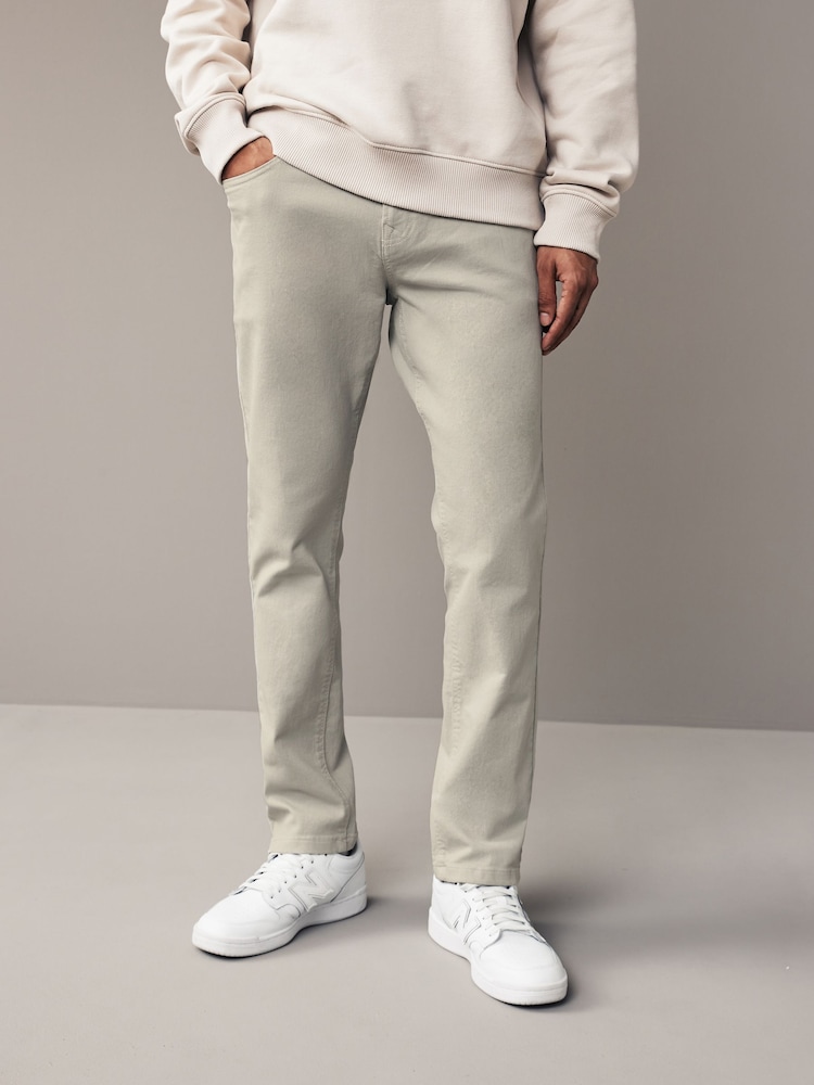 Stone Coloured Stretch Jeans - Image 1 of 10