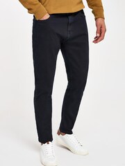 Однотонный черный - Зауженный крой - Джинсы из 100% хлопка Authentic - Изображение 1 из 4