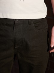 Solid Black Slim Fit Cotton Jeans - Image 4 of 7