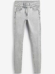 Light Grey Raw Hem Lift, Slim And Shape Skinny Jeans - Image 4 of 4