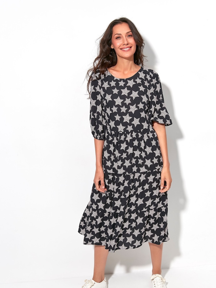 Khost Animal Star Print Tiered Dress - Image 1 of 5