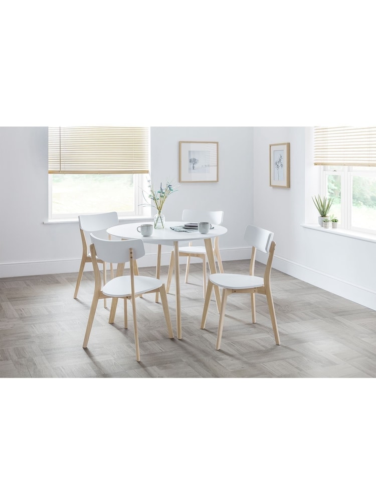 Julian Bowen White Casa Round Dining Table - Image 1 of 5