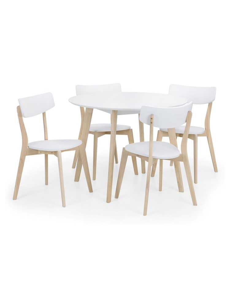 Julian Bowen White Casa Round Dining Table - Image 2 of 5