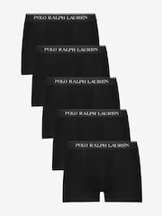 Polo Ralph Lauren Black Classic Stretch Boxers 5 Pack - Image 1 of 4