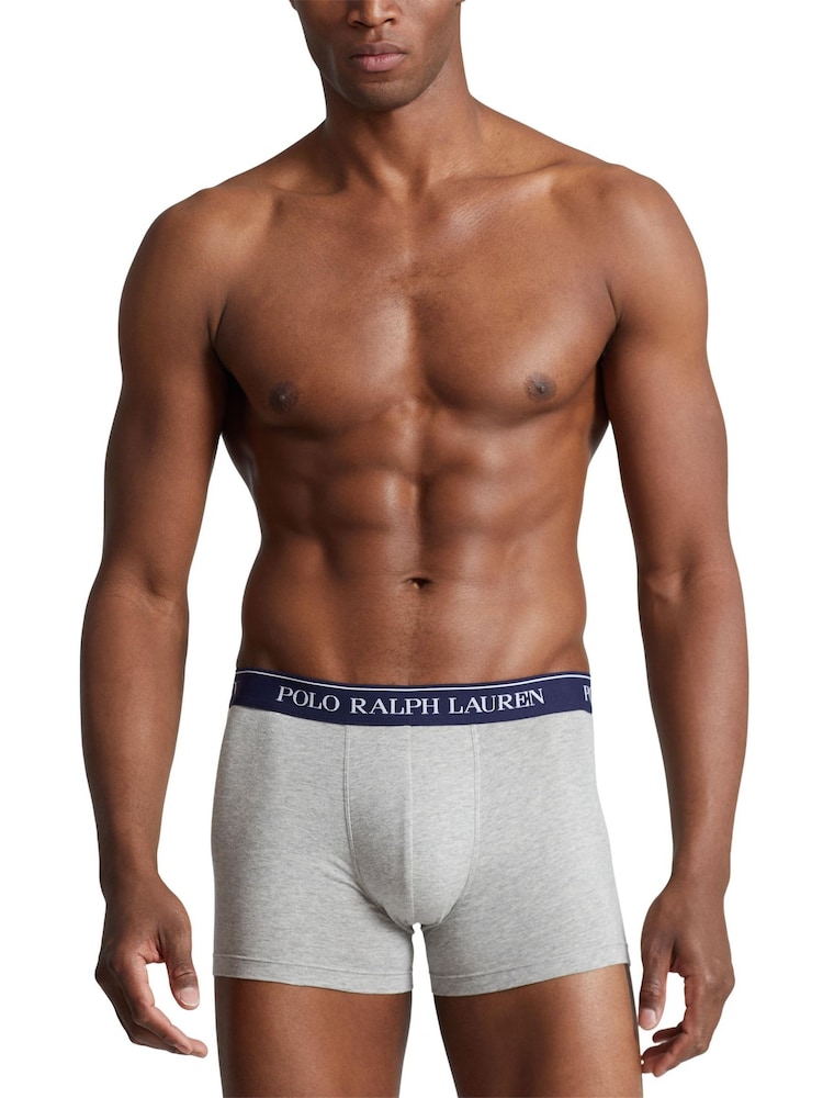 Polo Ralph Lauren Red/Grey/Blue Classic Stretch Boxers 5 Pack - Image 3 of 13