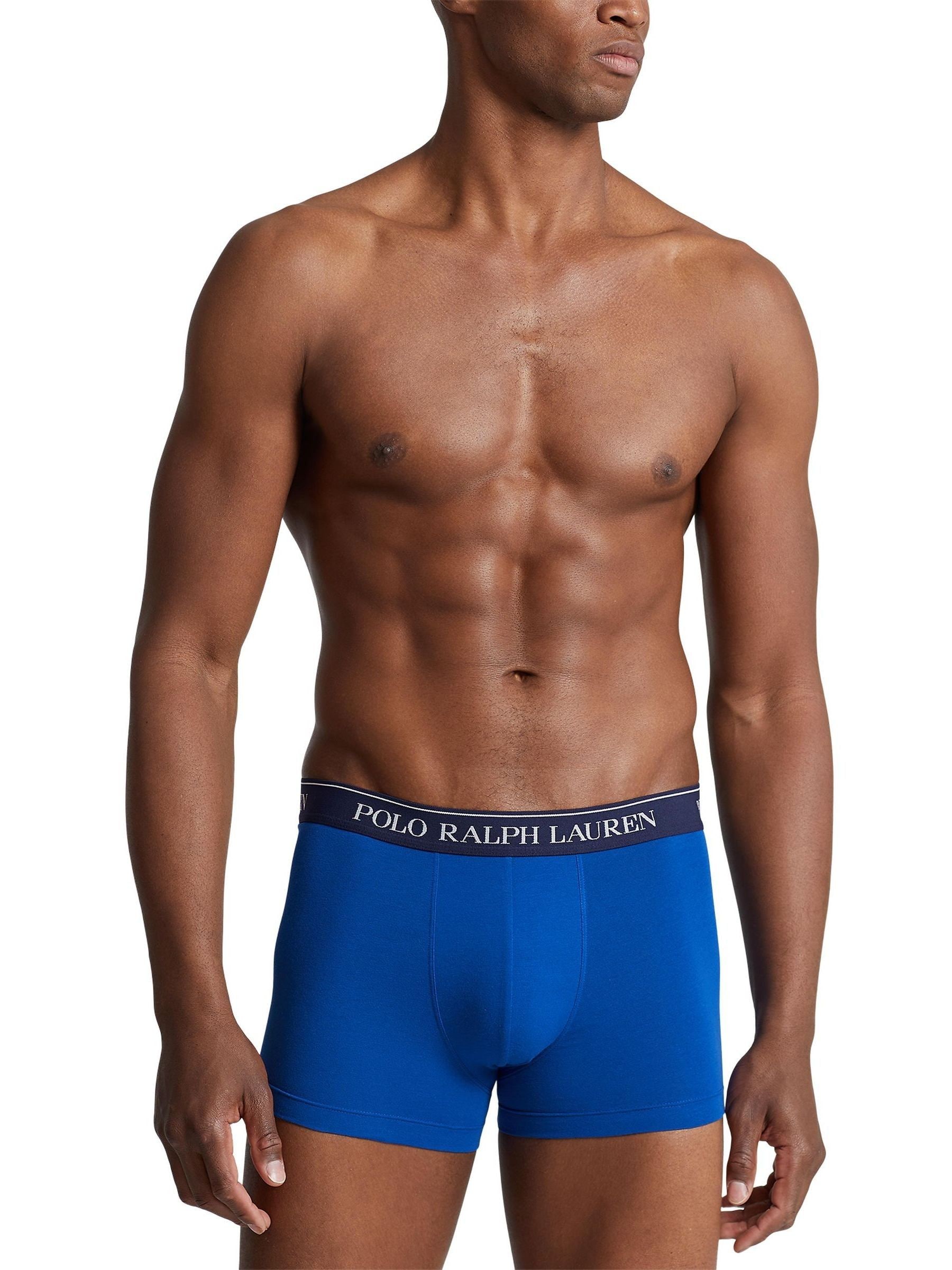 Buy Polo Ralph Lauren Red/Grey/Blue Classic Stretch Boxers 5 Pack
