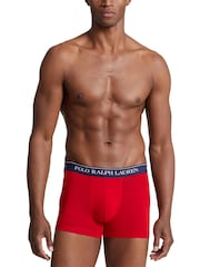 Rojo/gris/azul - Pack de 5 bóxers clásicos y elásticos de Polo Ralph Lauren - Imagen 5 de 13