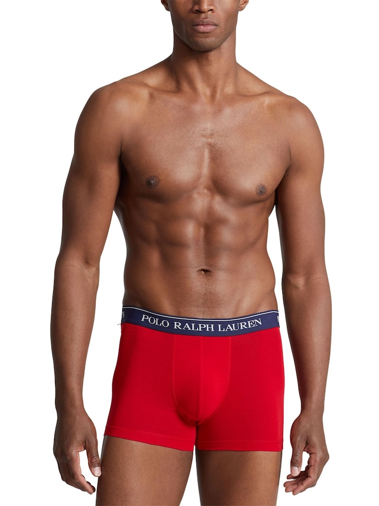 Polo Ralph Lauren Red/Grey/Blue Classic Stretch Boxers 5 Pack - Image 5 of 13