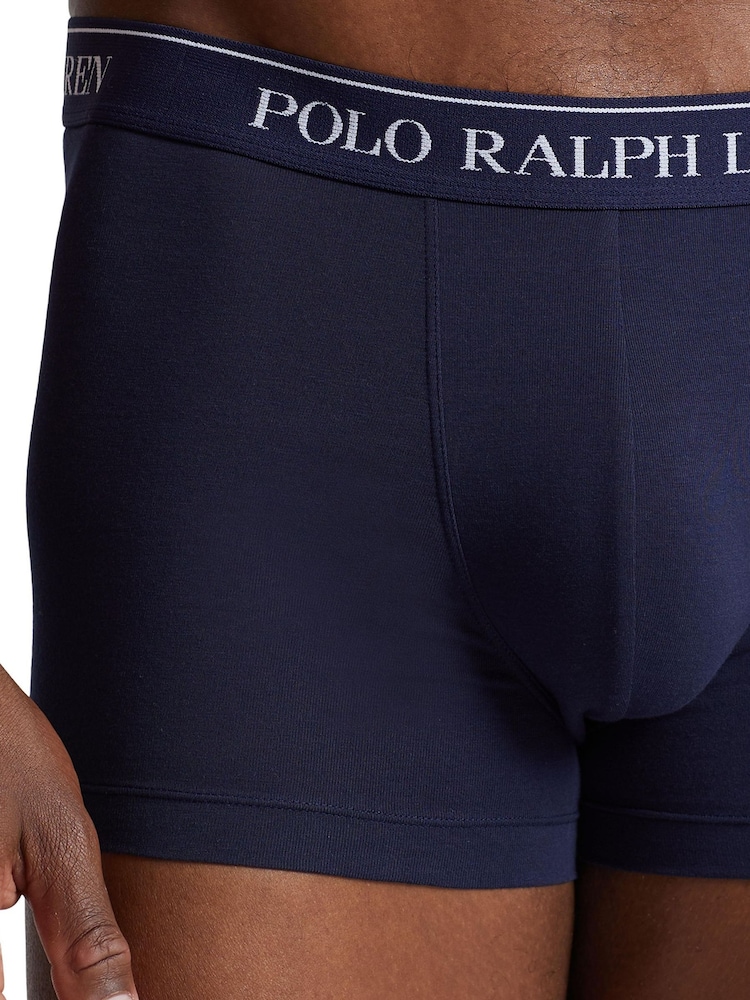 Polo Ralph Lauren Red/Grey/Blue Classic Stretch Boxers 5 Pack - Image 8 of 13