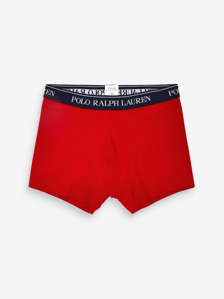Polo Ralph Lauren Red/Grey/Blue Classic Stretch Boxers 5 Pack - Image 9 of 13