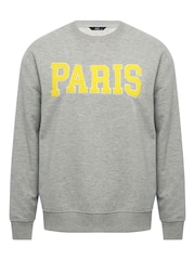 M&Co Grey Paris Slogan Sweatshirt - Image 3 of 5
