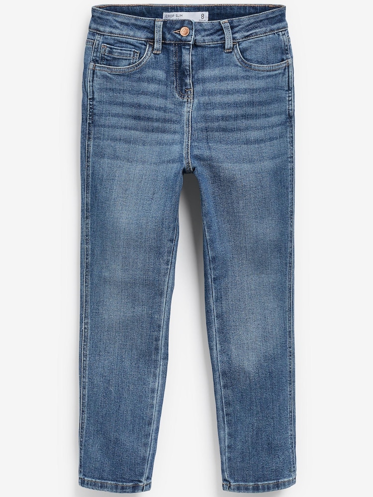 Mid Blue Cropped Slim Jeans - Image 5 of 5