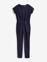 Izpiranje modra - Džersi denim kombinezon z zavezovanjem - Slika 5 iz 5