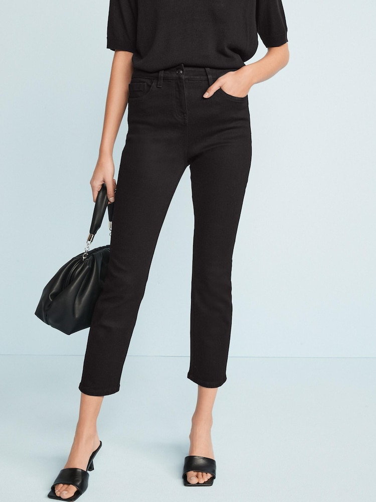 Black Cropped Slim Jeans - Image 1 of 1