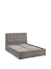 Julian Bowen Grey Fullerton Upholstered 4 Drawer Storage Bed Frame - Image 10 of 10