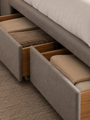 Julian Bowen Grey Fullerton Upholstered 4 Drawer Storage Bed Frame - Image 7 of 10