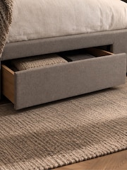 Julian Bowen Grey Fullerton Upholstered 4 Drawer Storage Bed Frame - Image 8 of 10
