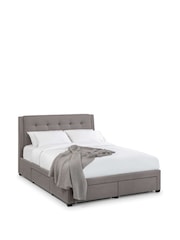 Julian Bowen Grey Fullerton Upholstered 4 Drawer Storage Bed Frame - Image 9 of 10