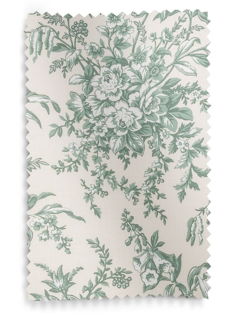 Laura Ashley Sage Green Picardie Made To Measure Curtains - Image 6 of 6