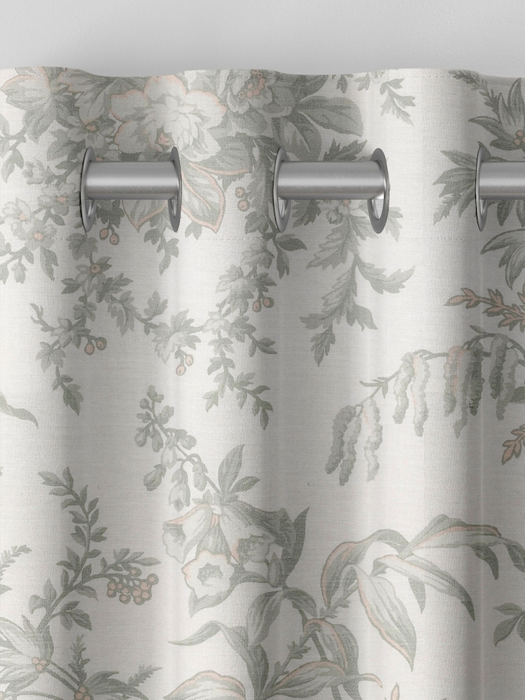 Laura Ashley Green Picardie Made To Measure Curtains - Image 7 of 9