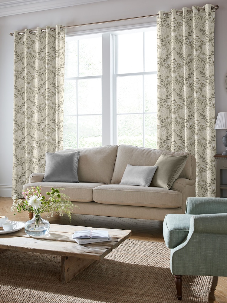 Laura Ashley Natural Parterre Made To Measure Curtains Curtains - Image 1 of 6